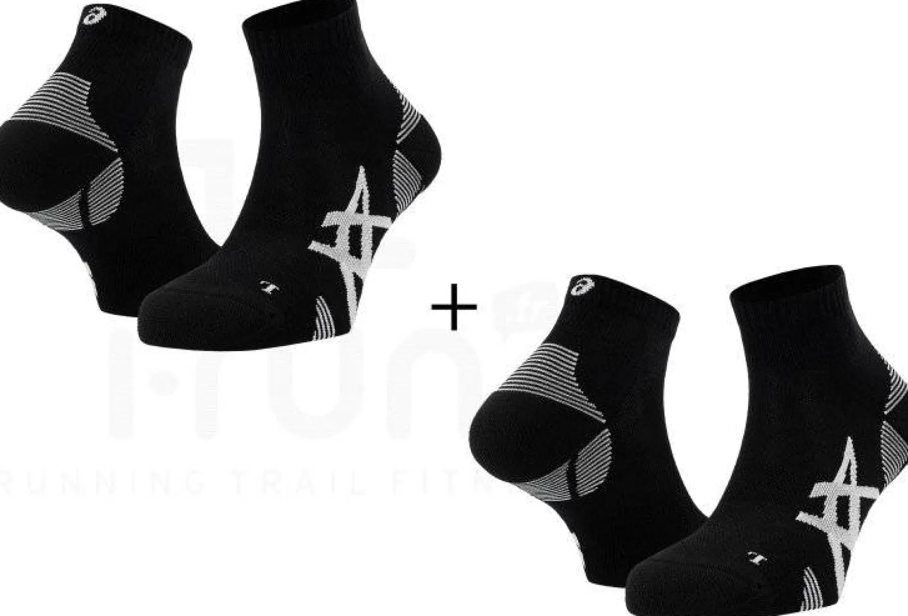 2 paires Cushion Run Quarter