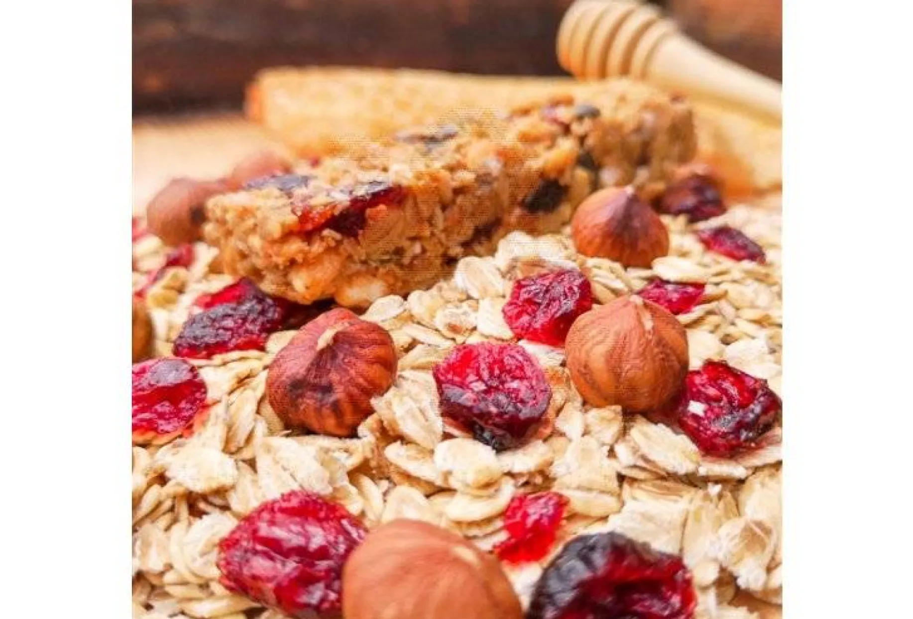 Barre céréales Bio - Cranberries et noisettes grillées