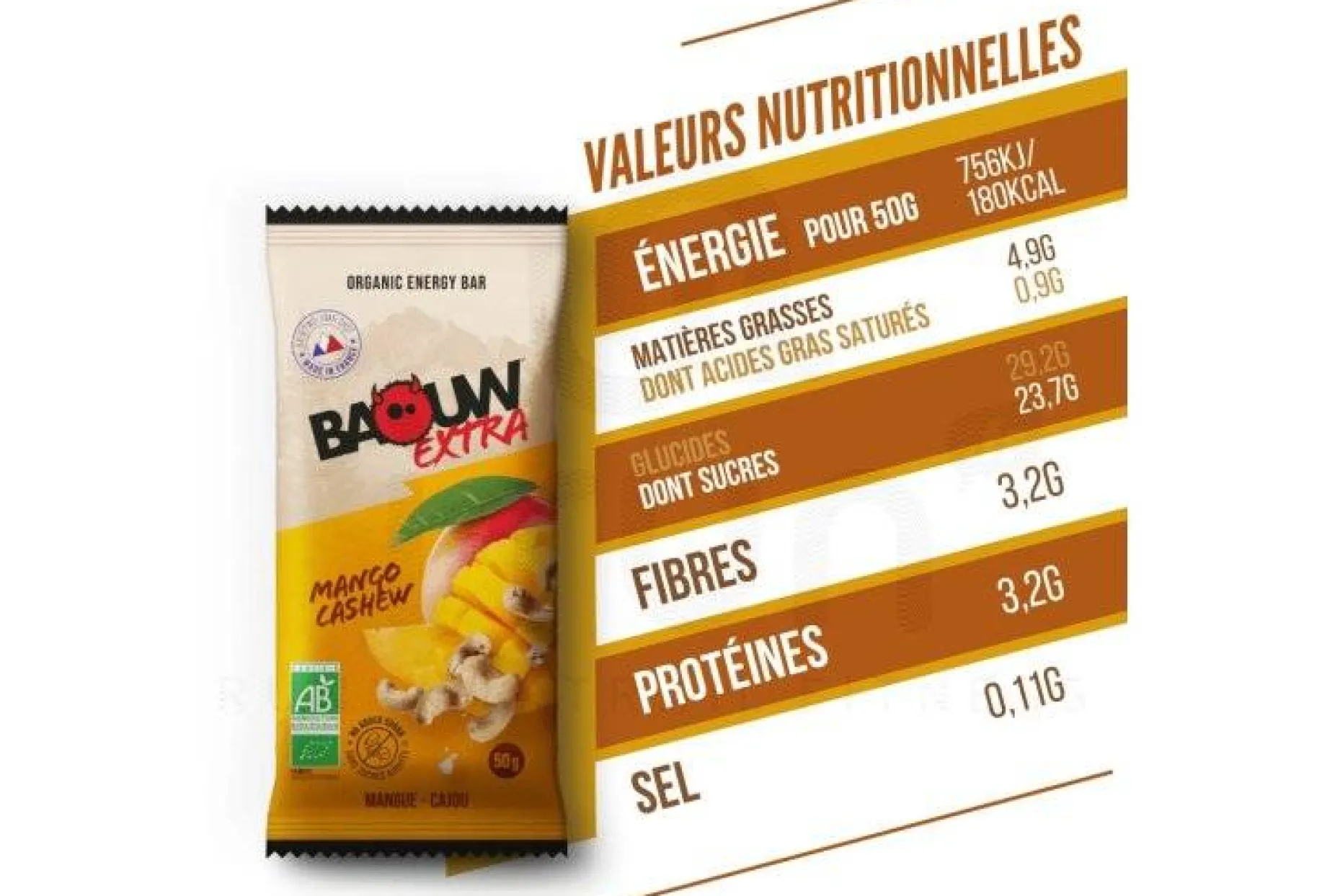 Barre énergétique bio Extra