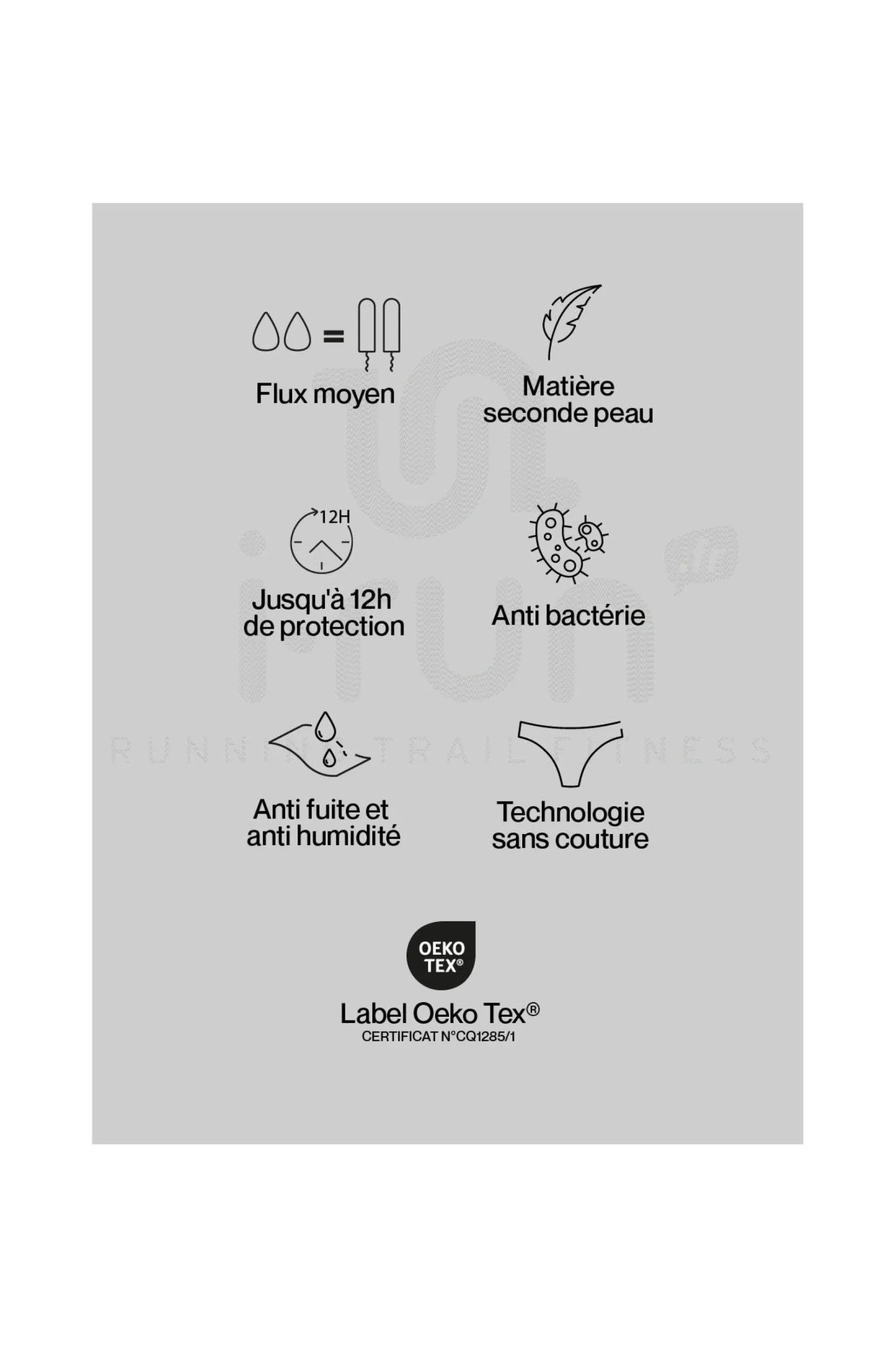 Culotte menstruelle - Flux moyen femme