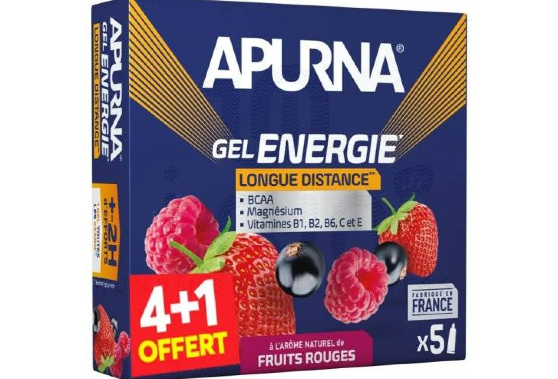 Etui gels +2h fruits rouges 4+1
