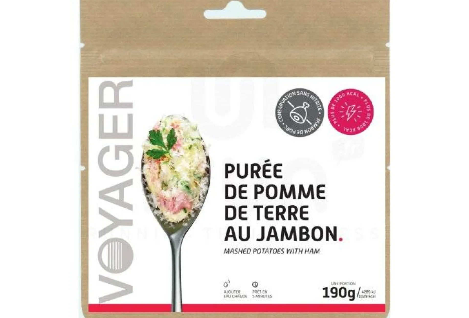 Purée de pomme de terre au jambon